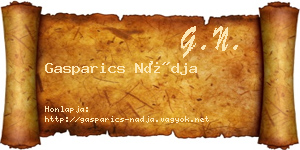 Gasparics Nádja névjegykártya